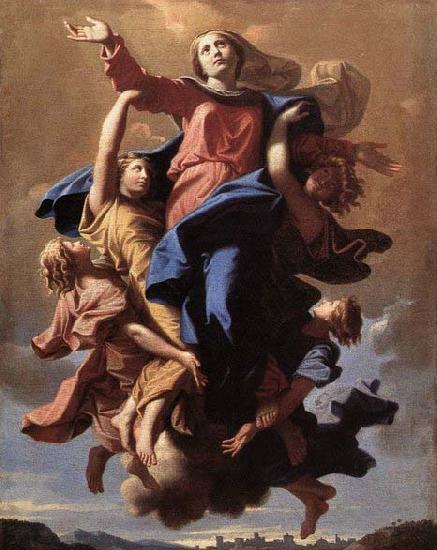 POUSSIN, Nicolas The Assumption of the Virgin oil painting picture